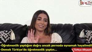 Öğretmenliği bırakan Alara casting porno çekiyor Türkçe altyazılı porno